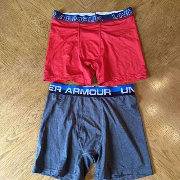 New Boy's UNDER ARMOUR Heatgear Set Of 2 Boxer Brief size YLG - Picture 2 of 3